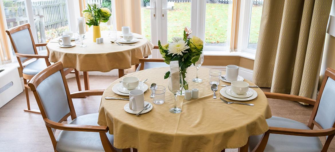 The Laurels Care Home dining area