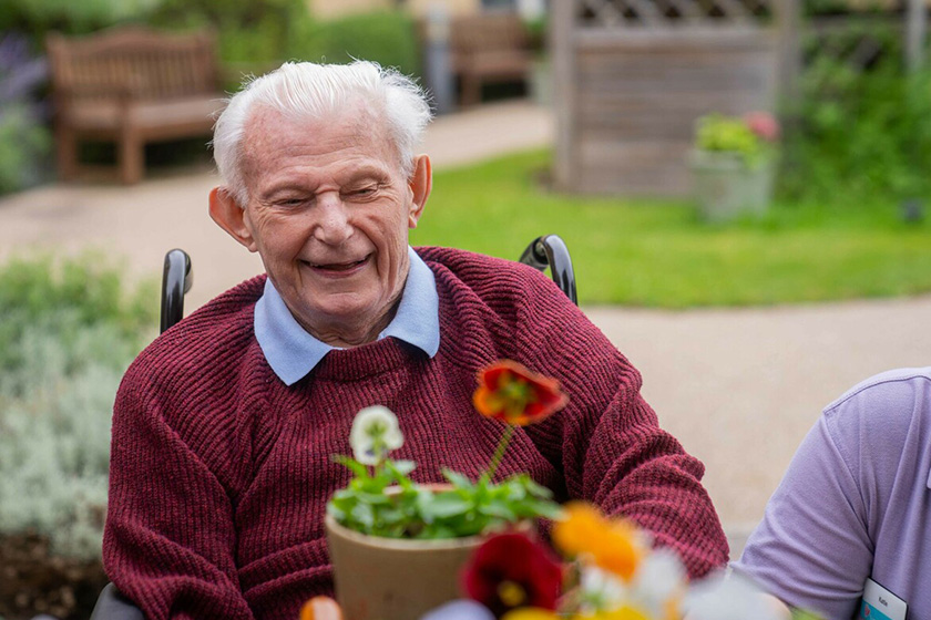 Resident Dennis Rowberry at Juniper House Residential Care Home