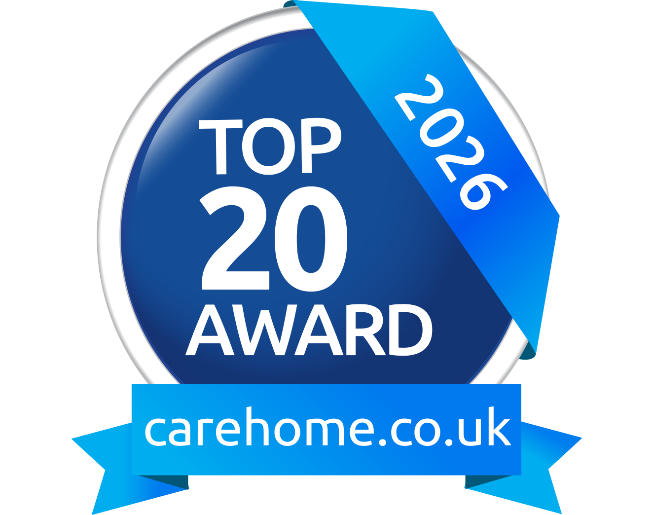 Logo for the Top 20 Care Home award.