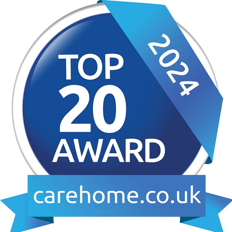 Carehome.co.uk Top 20 in 2024 logo