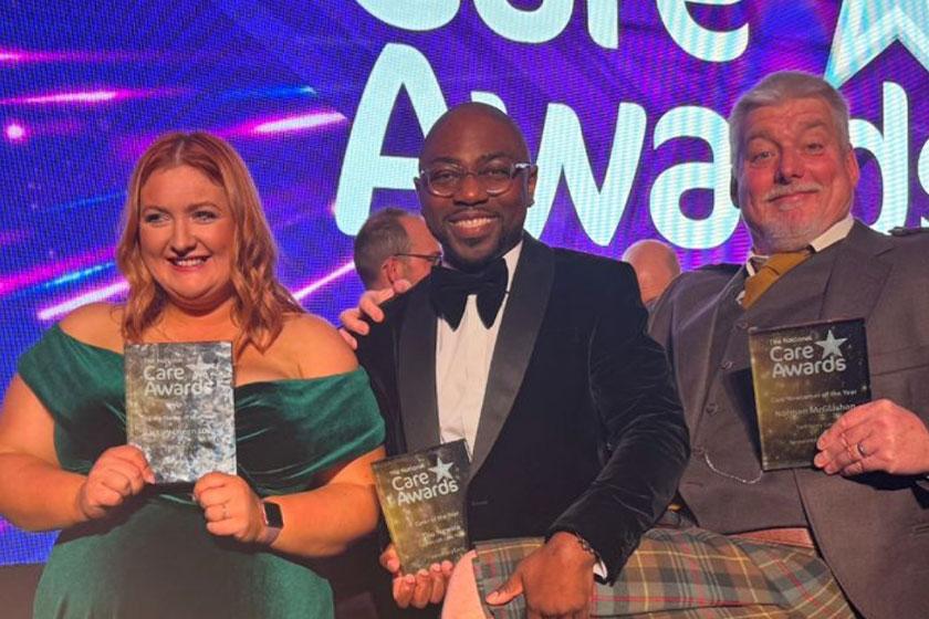 Sanctuary Care's trio of award of winners at the National Care Awards 2024