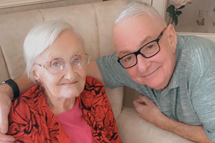 David Shannon with mum Freda at Prince Alfred Residential Care Home in Wavertree, Liverpool, where Freda lives 