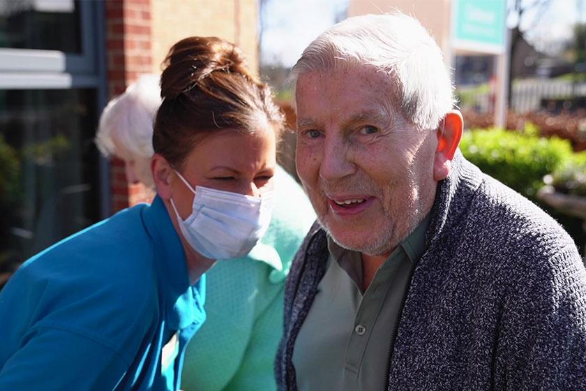 Resident John Wall at Castlecroft Residential Care Home in Birmingham 