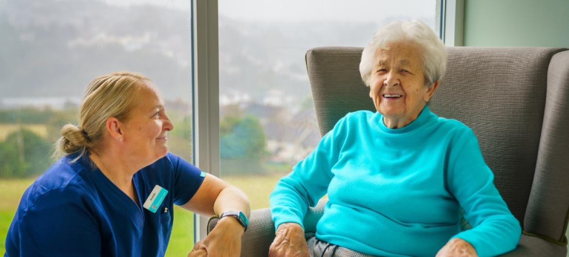 A resident and SSL member of staff at Cedar Grange