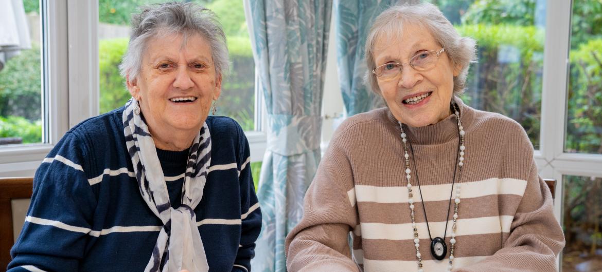 Resident and staff Smiling