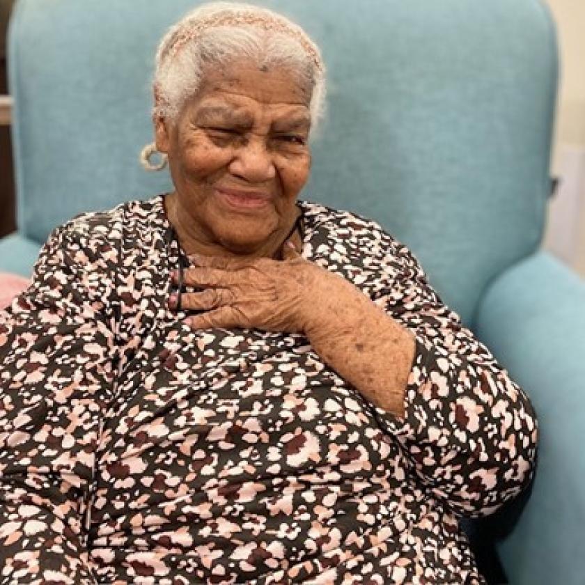 Linda on her 102nd birthday