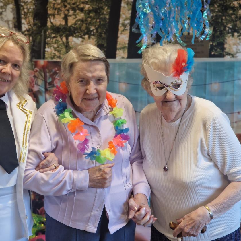 Residents and staff Smiling