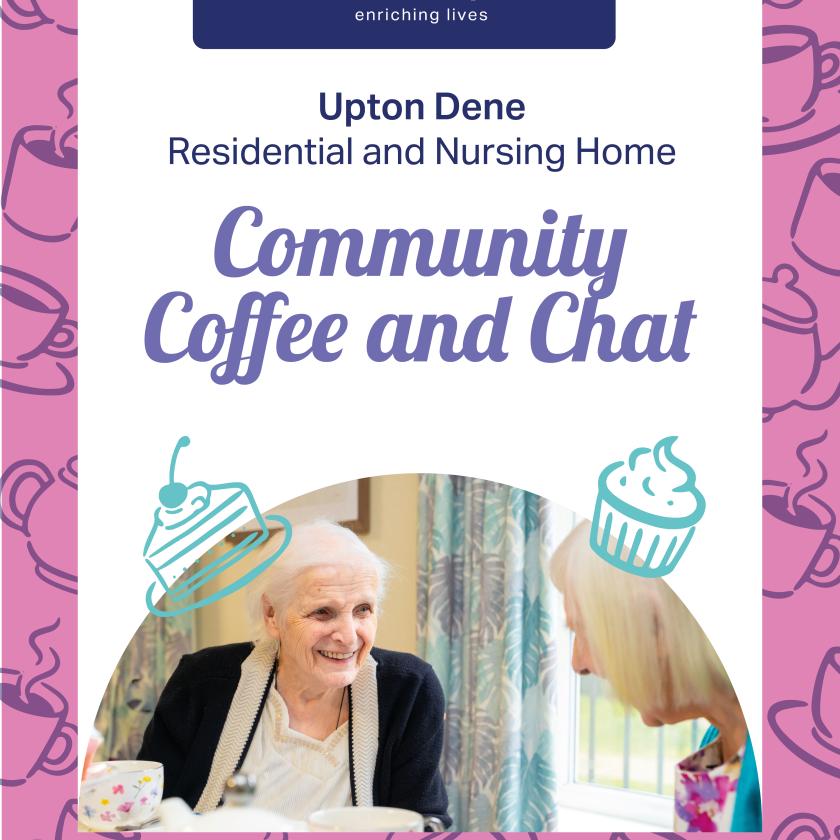 Community coffee and chat poster