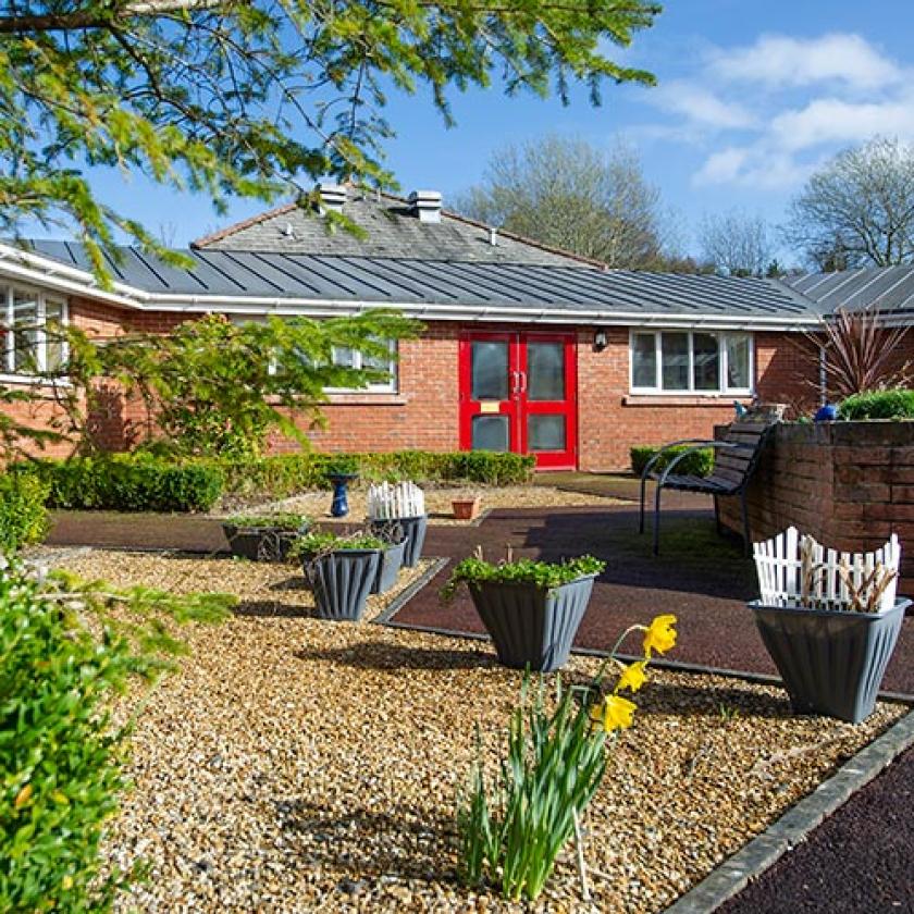 Garden area at Allanbank care home