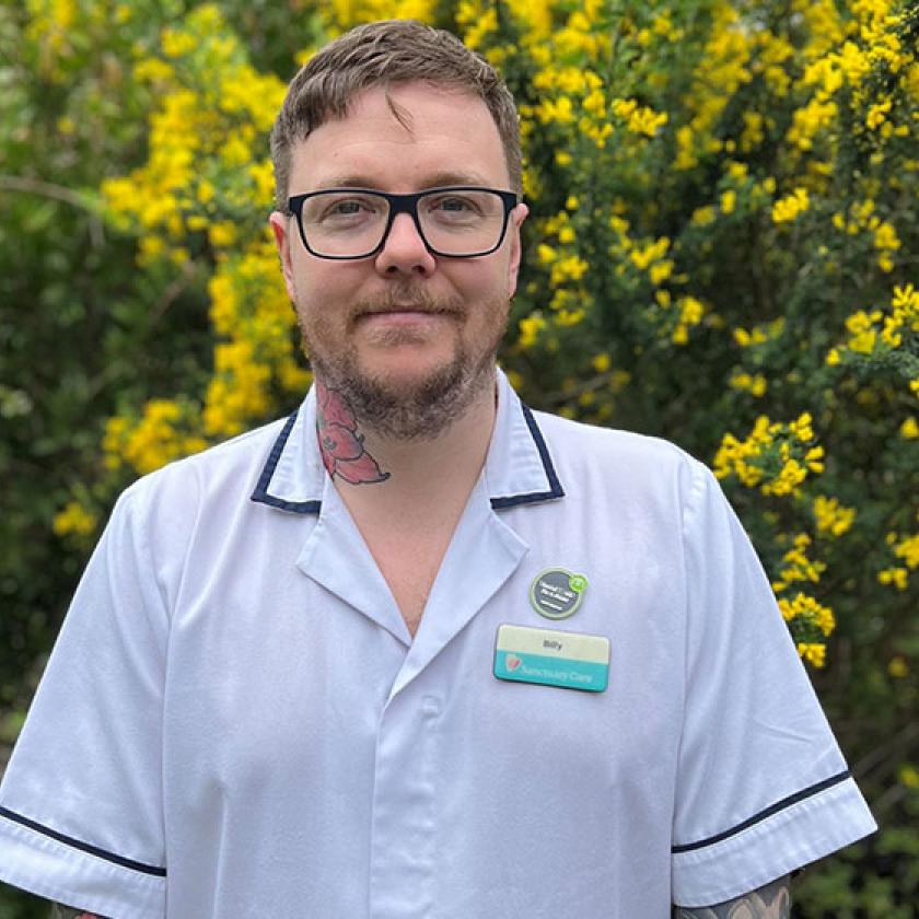 Billy Pattison, a Registered Nursing Associate at Fernihurst Nursing Home, our nursing home in Exmouth 