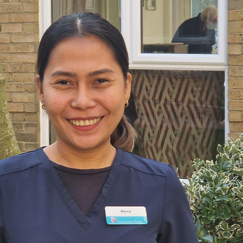 Mercy, a nurse at our Rowanweald Residential and Nursing Home, our care and nursing home in Harrow Weald 