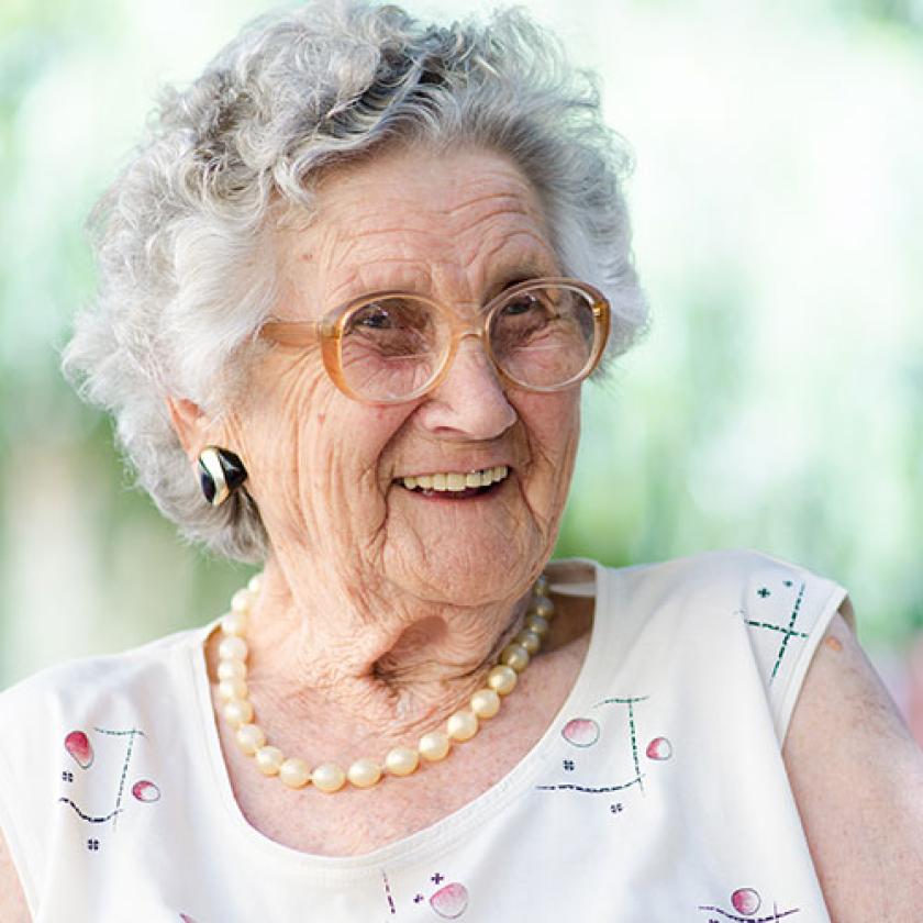  Smiling female resident